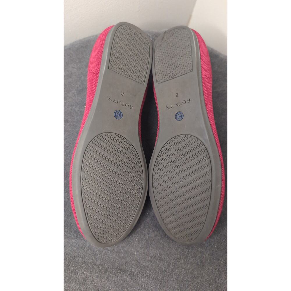 Rothy’s The Flat red Knit Ballet Flats Womens 8 Comfortable Washable - Picture 8 of 10